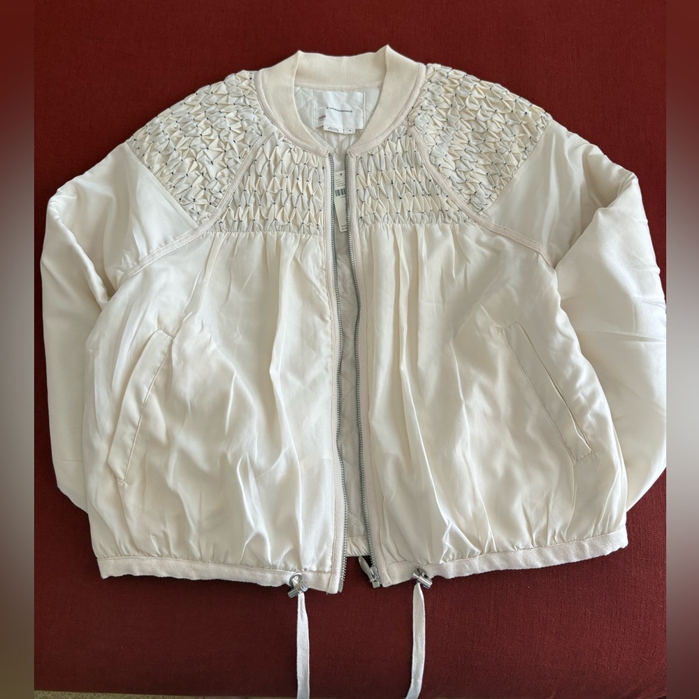 Anthropologie quilted cotton bomber jacket